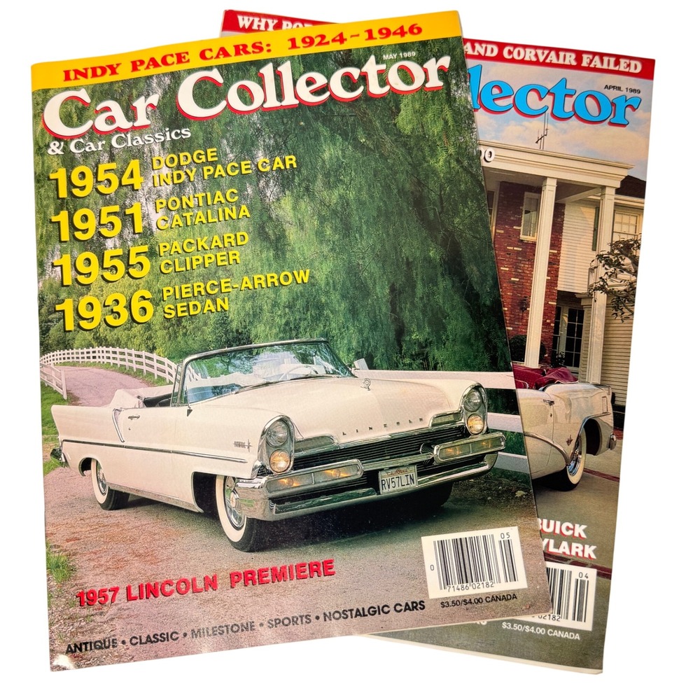 Car Collector & Car Classics Magazine Lot April May 1989 Lincoln Buick Cobra